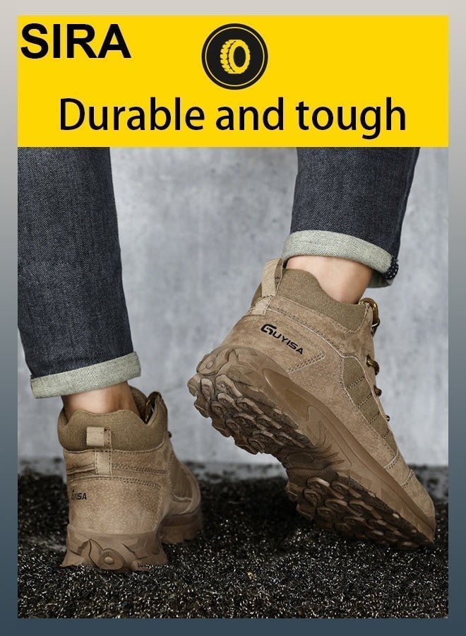 SIRA Men's Safety Work Shoes - Steel Toe Anti-slip Boots, Suitable for Construction Sites, Factories and Warehouses, Breathable & Comfortable Design, 3D Sole Pattern, Lightweight Protective Shoes, Ideal for Workers - Image 4
